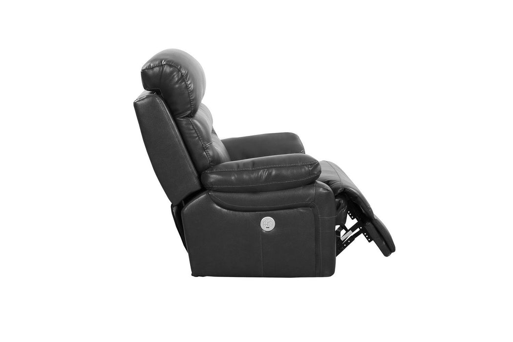 Faux Leather Power Recliner Chair - Gray