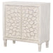 Clarkia - Accent Cabinet With Floral Carved Door - White - Simple Home Plus