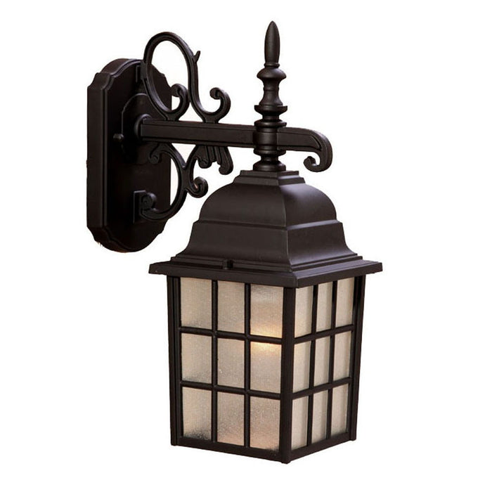 Window Pane Lantern Wall Light - Dark Brown