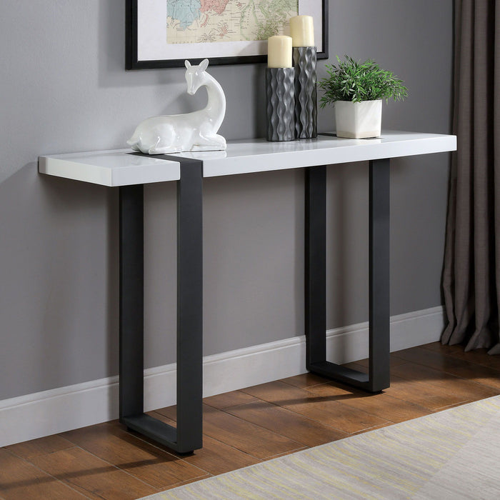 Eimear - Sofa Table - White / Black - Simple Home Plus