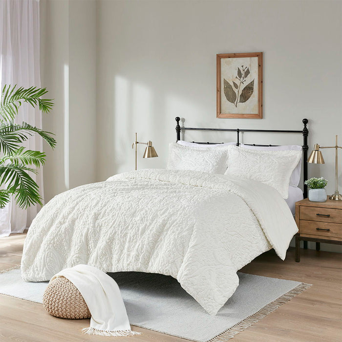 Norfolk - Twin Ultra Comforter Mini Set - Ivory