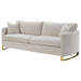 Corliss - Upholstered Arched Arms Sofa - Beige - Simple Home Plus