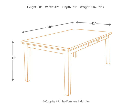 Ralene - Medium Brown - Rectangular Dining Room Butterfly Extension Table - Simple Home Plus