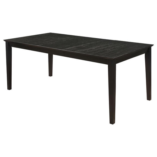 Louise - Rectangular Dining Table With Extension Leaf - Black - Simple Home Plus