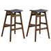 Finnick - Tapered Legs Bar Stools (Set of 2) - Dark Gray And Walnut - Simple Home Plus