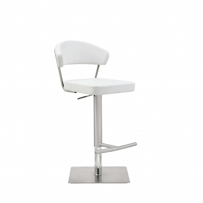 Bar Chair - White / Silver