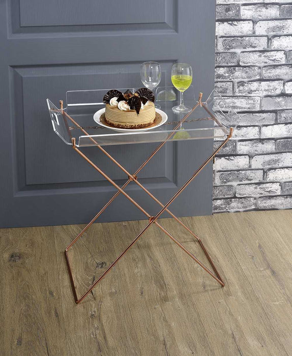 Glass Serving Cart - Clear / Clear