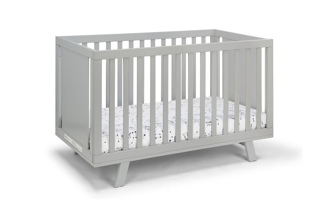 Solid And Manufactured Wood Standard Three In One Convertible Crib - Light Gray