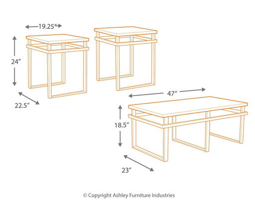 Laney - Black - Occasional Table Set (Set of 3) - Simple Home Plus