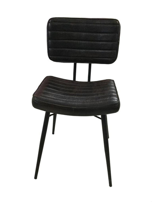 Partridge - Padded Side Chairs (Set of 2) - Espresso And Black - Simple Home Plus