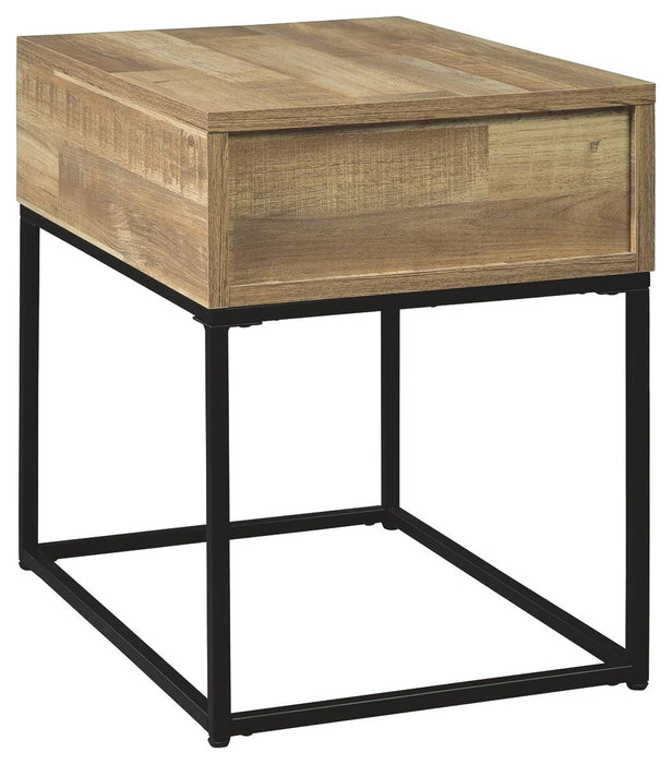 Gerdanet - Natural - Rectangular End Table - Simple Home Plus