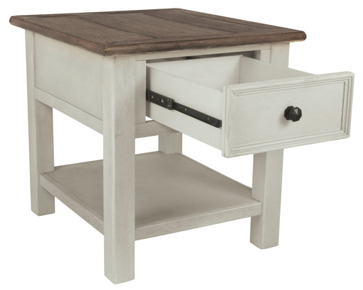 Bolanburg - White / Brown / Beige - Rectangular End Table - Simple Home Plus