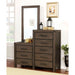 Rexburg - 8 Drawer Dresser Mirror - Wire - Brushed Rustic Brown - Simple Home Plus