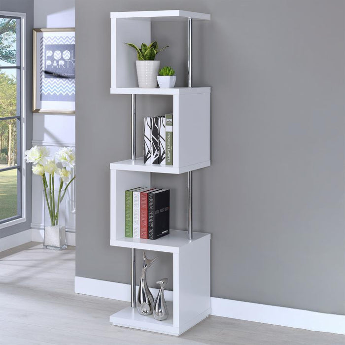 Baxter - 4-shelf Bookcase - Simple Home Plus