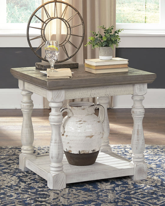 Havalance - Gray / White - Rectangular End Table - Simple Home Plus