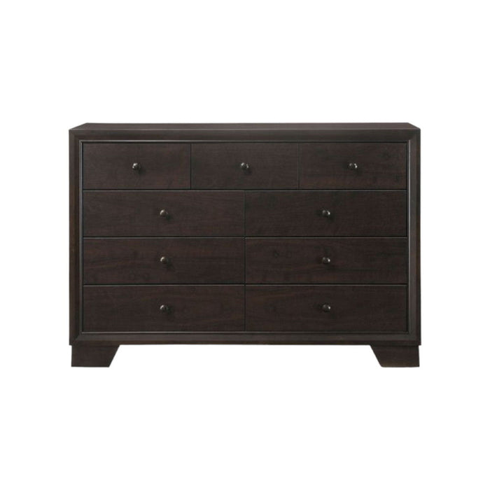 Solid And Manufactured Wood Double Dresser - Espresso