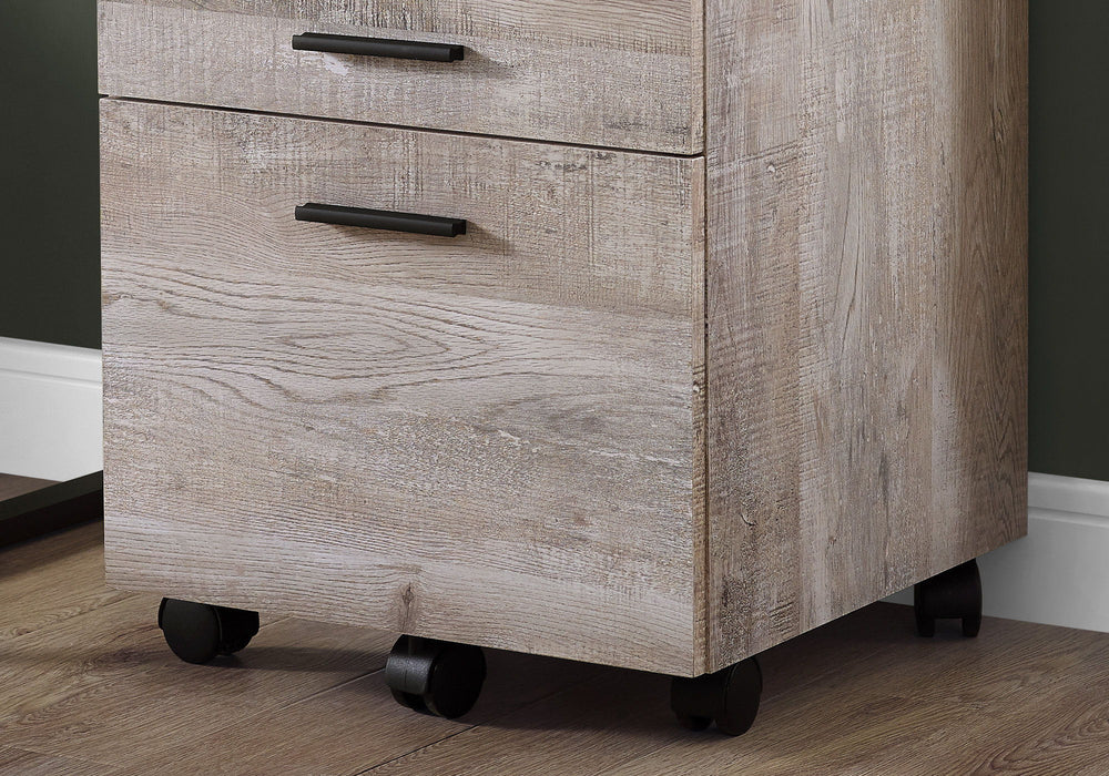 Particle Board 3 Drawers Filing Cabinet - Taupe