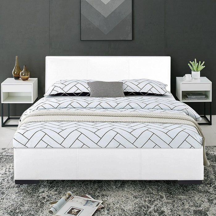 Platform King Bed - White