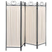 Dove - 4-Panel Folding Screen - Beige And Black - Simple Home Plus