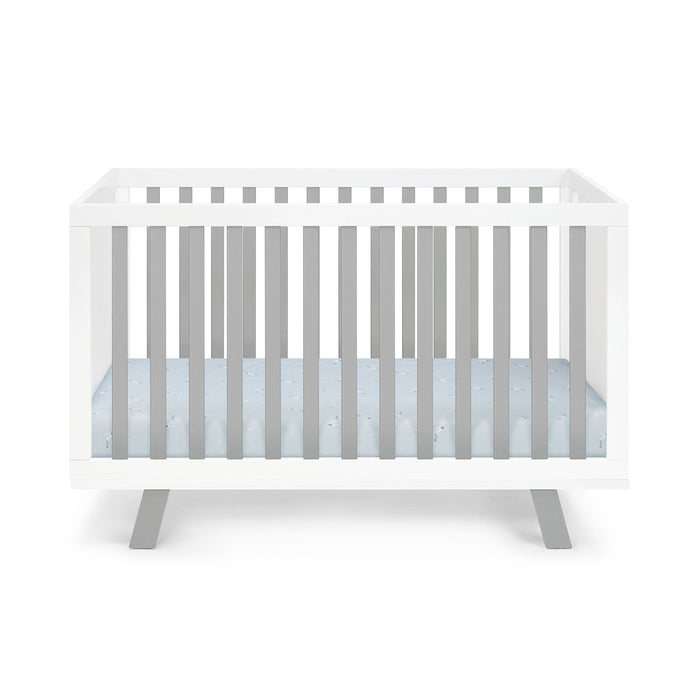 Wood Standard Three In One Convertible Crib - Gray / White