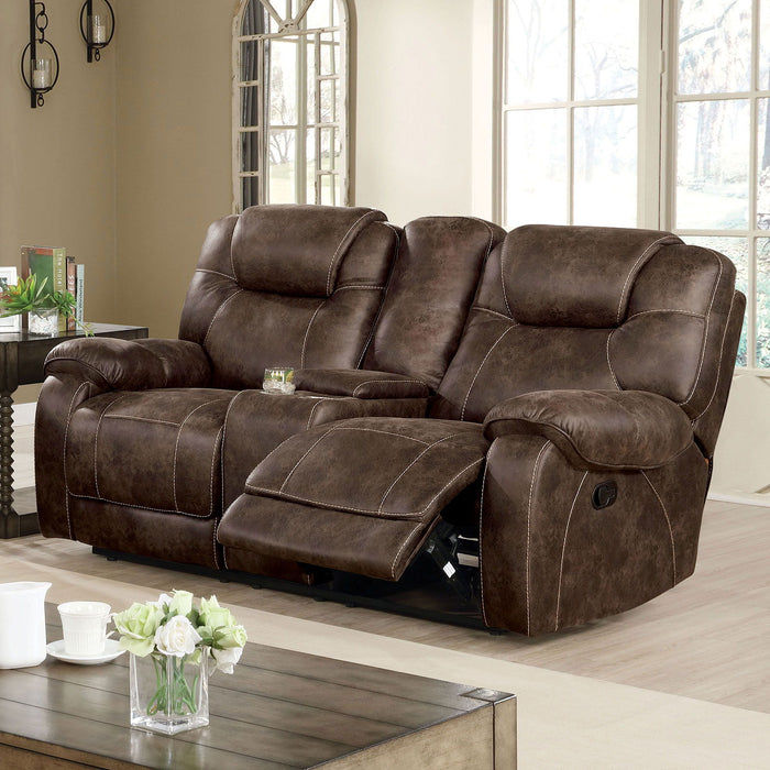 Kennedy - Motion Loveseat - Dark Brown