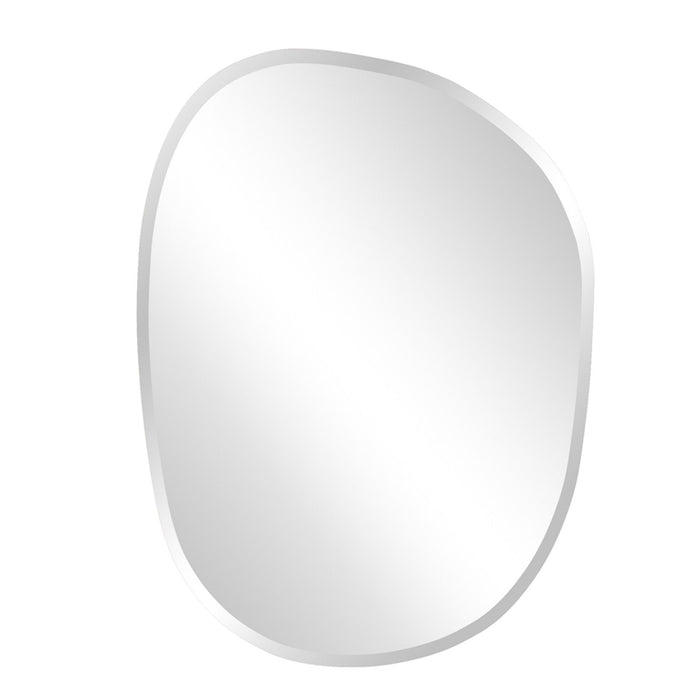 24" Abstract Unframed Accent Mirror - Silver