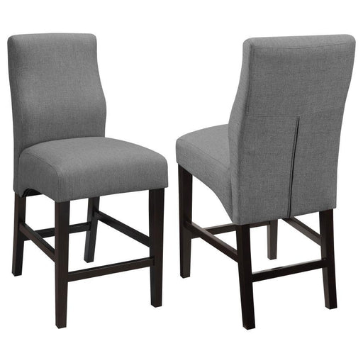 Mulberry - Upholstered Counter Height Stools (Set of 2) - Gray And Cappuccino - Simple Home Plus