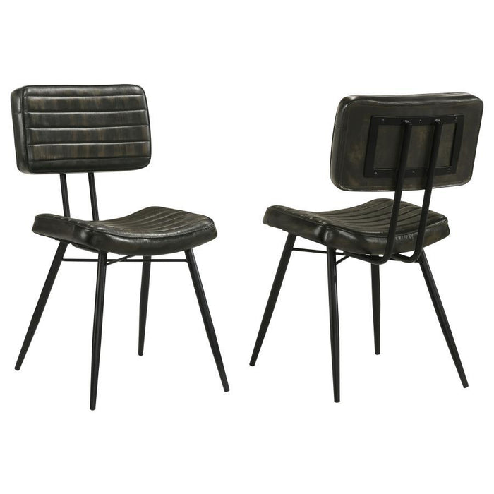 Misty - Leather Upholstered Dining Chair (Set of 2) - Espresso - Simple Home Plus