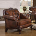 Victoria - Rolled Arm Chair - Tri-Tone And Brown - Simple Home Plus