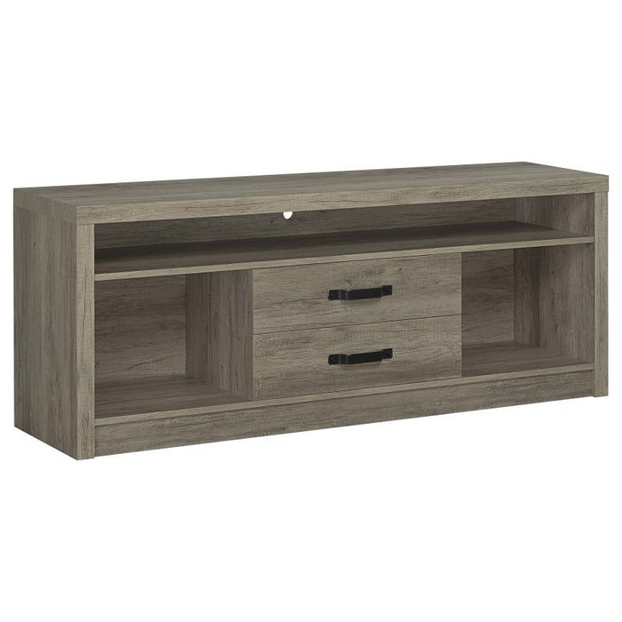 Burke - 2-Drawer TV Console - Gray Driftwood - Simple Home Plus