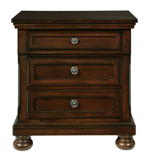 Porter - Dark Brown - Two Drawer Night Stand - Simple Home Plus