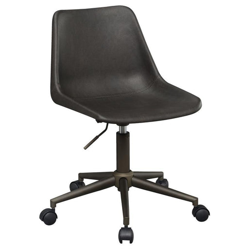 Carnell - Adjustable Height Office Chair With Casters - Brown And Rustic Taupe - Simple Home Plus