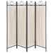 Dove - 4-Panel Folding Screen - Beige And Black - Simple Home Plus