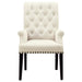 Alana - Tufted Back Upholstered Arm Chair - Beige - Simple Home Plus