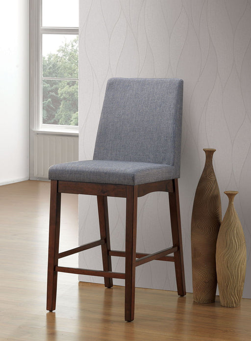 Marten - Counter Height Chair (Set of 2) - Brown Cherry / Gray - Simple Home Plus