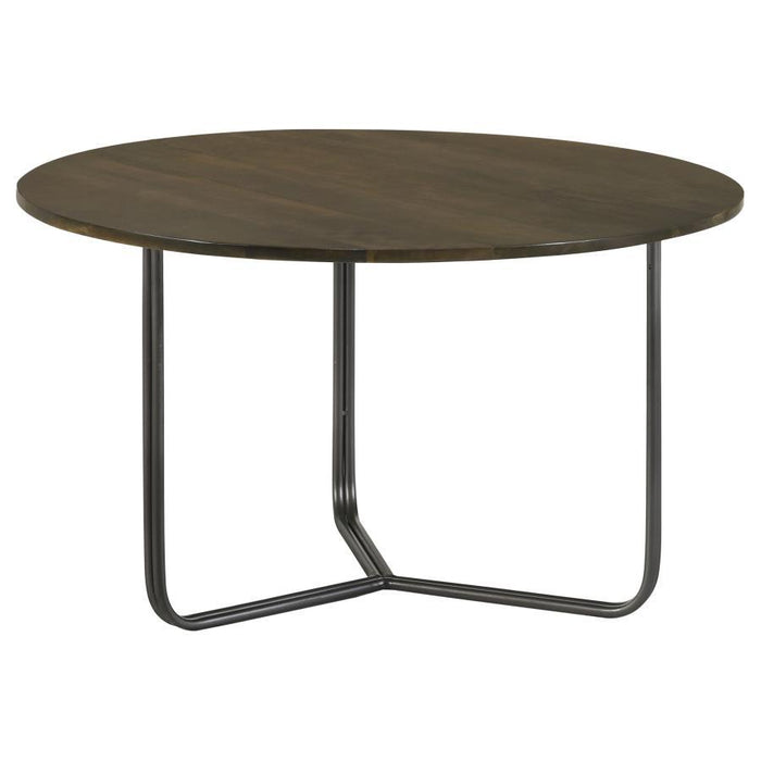 Yaritza - ound Mango Wood Coffee Table - Natural And Gunmetal - Simple Home Plus