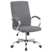 Abisko - Upholstered Office Chair With Casters - Gray And Chrome - Simple Home Plus