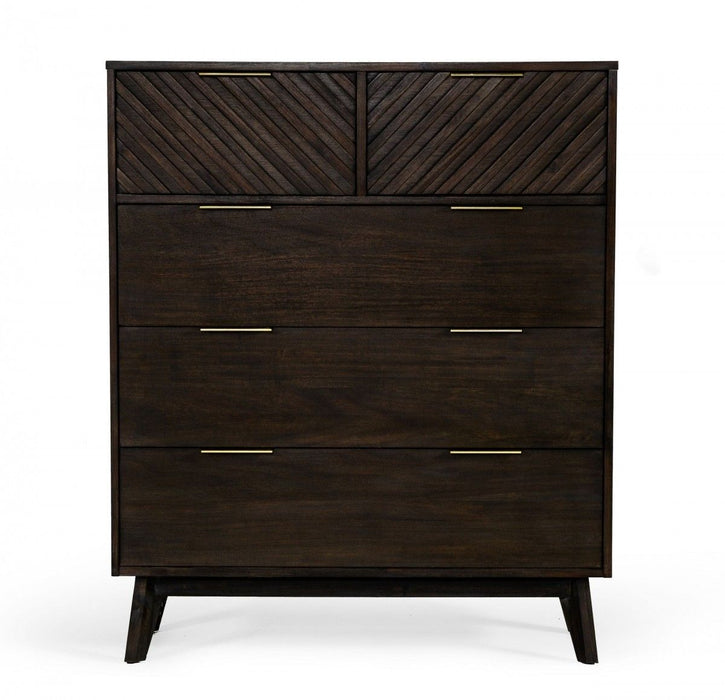 Five Drawer Dresser - Dark