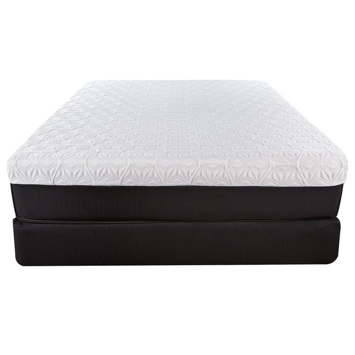 11.5" King Lux Copper Infused Gel Memory Foam And High Density Foam Mattress - White / Black