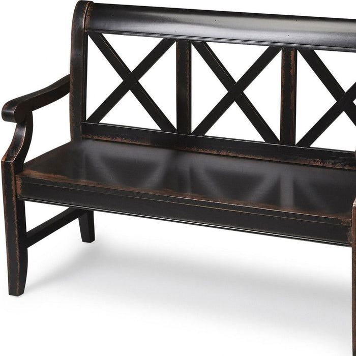 Modern Bench - Rustic Black