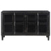 Sylvia - 4-Door Accent Cabinet - Black - Simple Home Plus