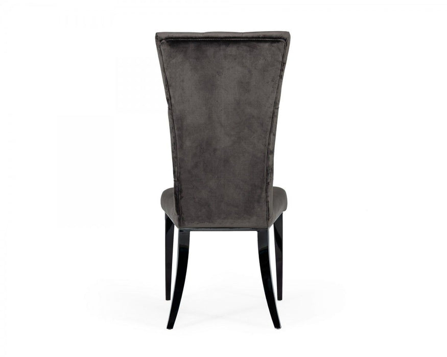 Velvet Modern Dining Chairs (Set of 2) - Gray