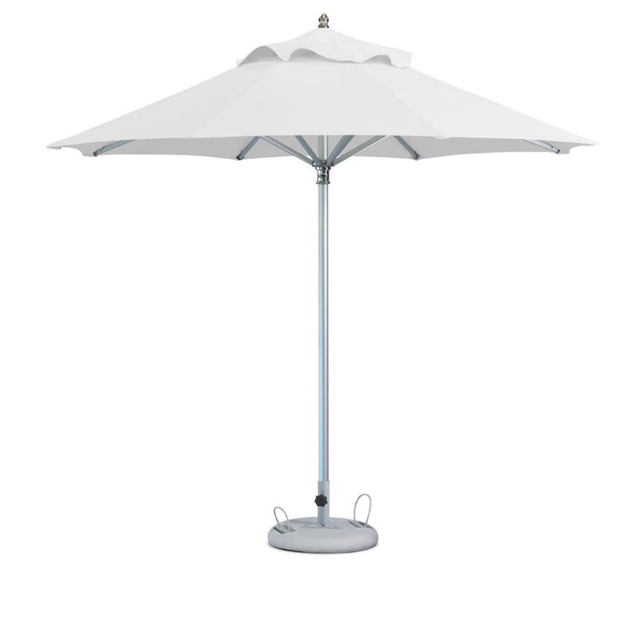 Polyester, Round Market Patio Umbrella - White