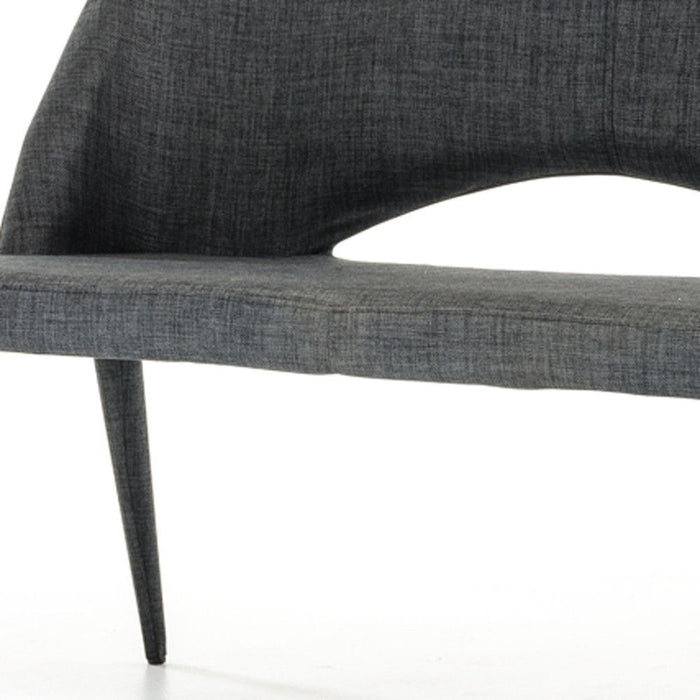 Upholstered Linen Blend Bench - Gray