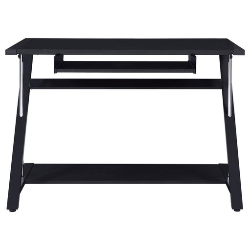 Mallet - Computer Desk With Bottom Shelf - Black - Simple Home Plus