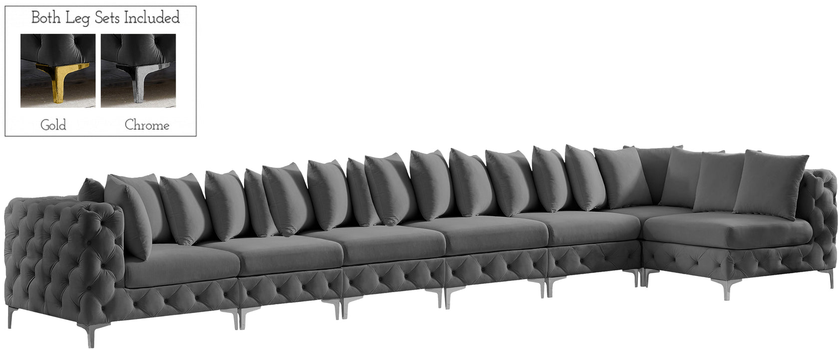 Tremblay - Modular Sectional 7 Piece - Gray - Modern & Contemporary