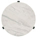 Tandi - Round End Table Faux Marble - White And Black - Simple Home Plus