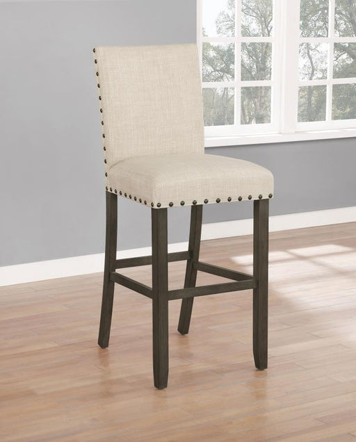 Ralland - Upholstered Bar Stools With Nailhead Trim (Set of 2) - Simple Home Plus