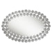 Colleen - Oval Wall Mirror With Faux Crystal Blossoms - Silver - Simple Home Plus