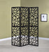 Nailan - 3-panel Open Mosaic Pattern Room Divider - Black - Simple Home Plus